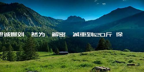 陈思诚爆刘昊然为《解密》减重到120斤 徐峥为新片当外卖员体验生活